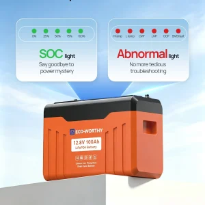 ECO-WORTHY 12V 100AH LiFePO4 Lithium Battery - Thumbnail Image 4