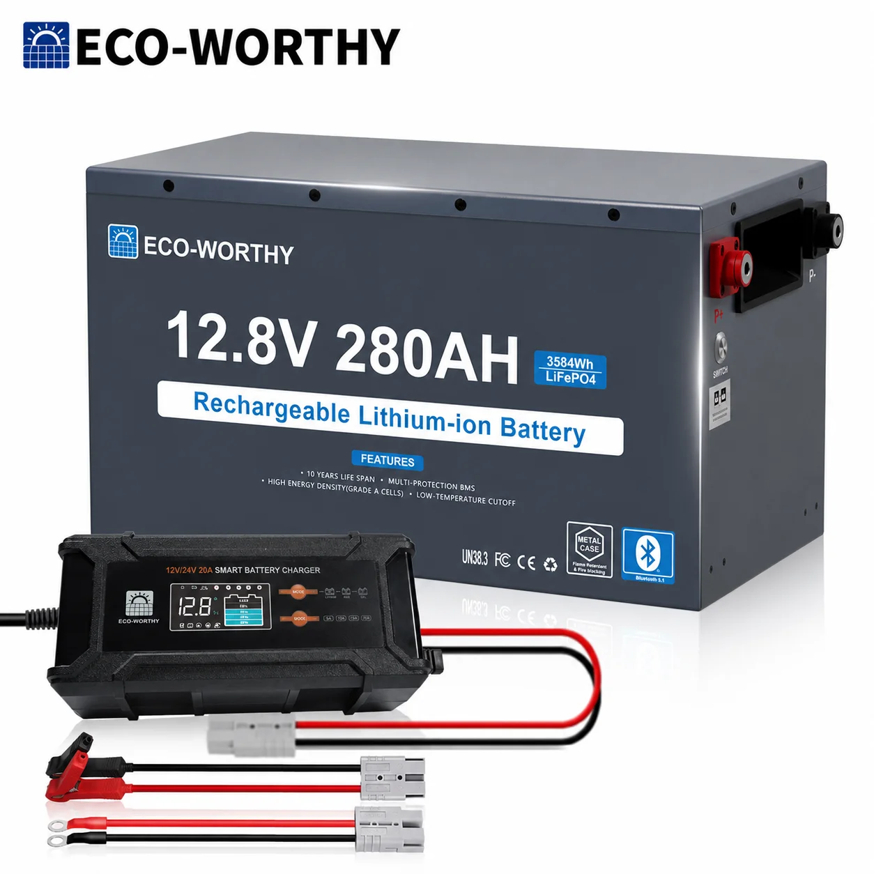 ECO-WORTHY 3584Wh 12V 280Ah - Image 1