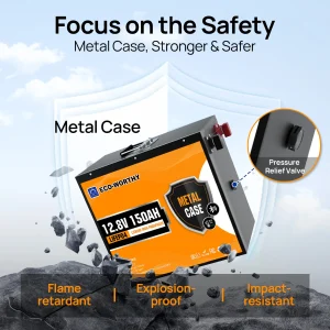 ECO-WORTHY 12V 150AH LiFePO4 Lithium Battery - Thumbnail Image 4