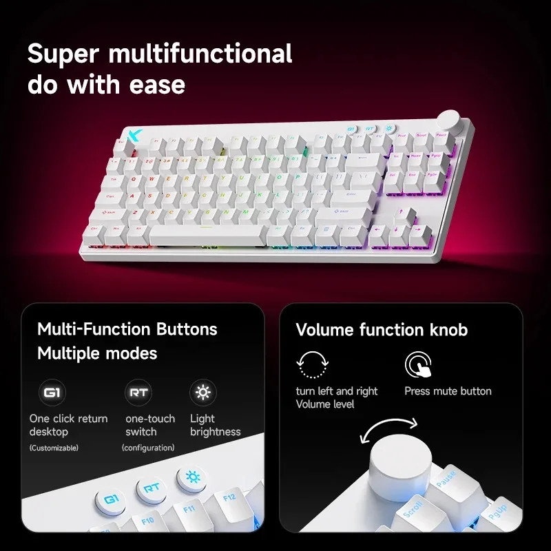 Mchose Mix87 Magnetic Swtich Keyboard Wired - Image 4