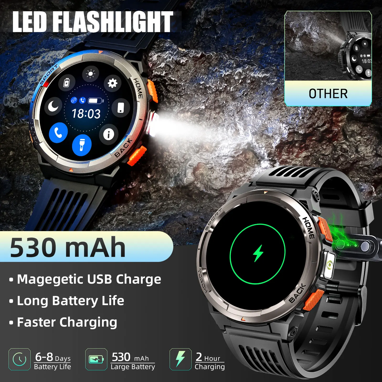 EIGIIS 1.45 Inch Smart Watch KE5 3ATM Waterproof - Image 4