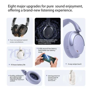 Hybrid ANC Over-Ear Bluetooth Headphones - Thumbnail Image 2