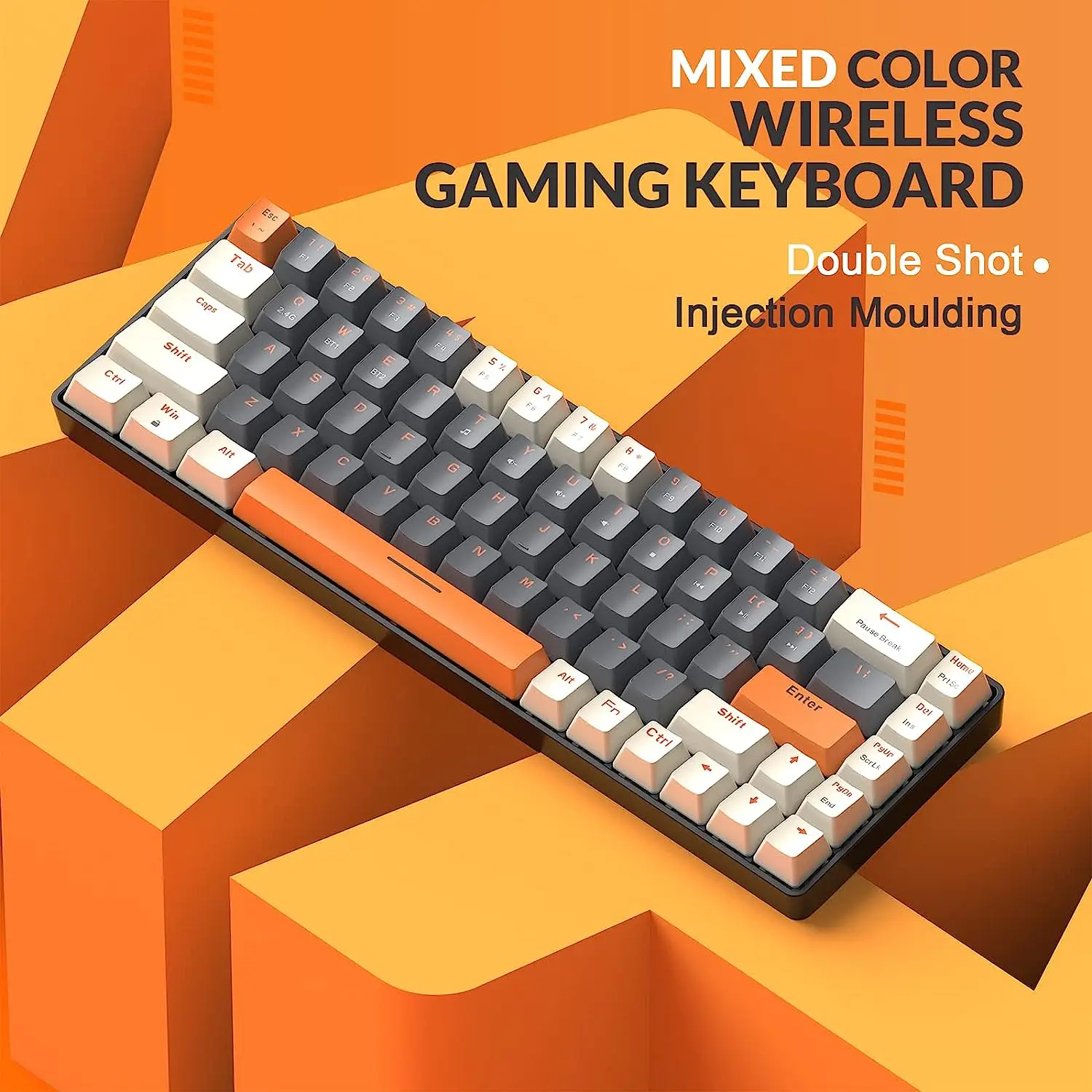 RK68 60% Wireless Mechanical Keyboard, - Image 2