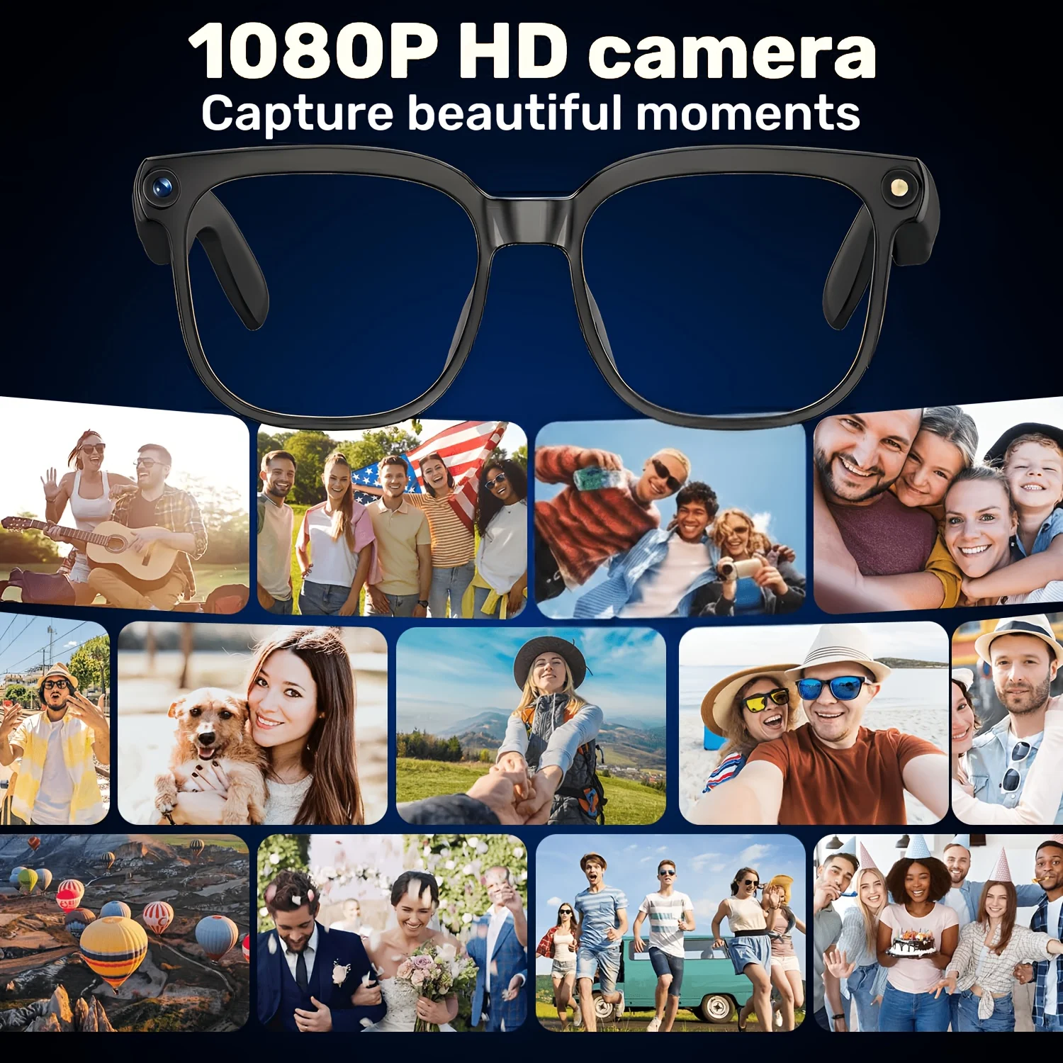 Smart camera glasses, 8-megapixel HD video recording - Image 7