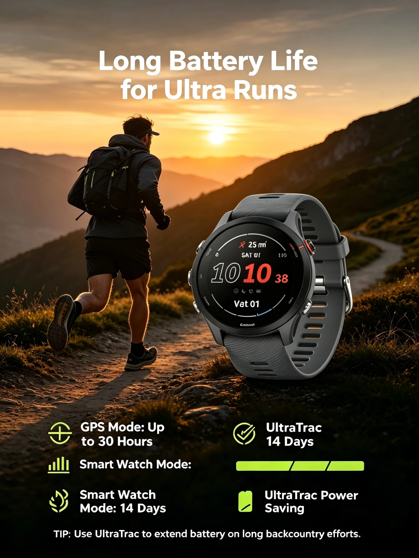 Garmin Forerunner 255 46mm Sports Smartwatch - Image 1