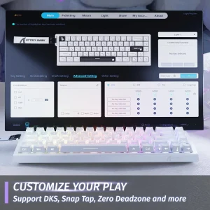 ATTACK SHARK X68 HE Rapid Trigger Mechanical Gaming Keyboard - Thumbnail Image 6