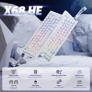 ATTACK SHARK X68 HE Rapid Trigger Mechanical Gaming Keyboard - Thumbnail Image 2