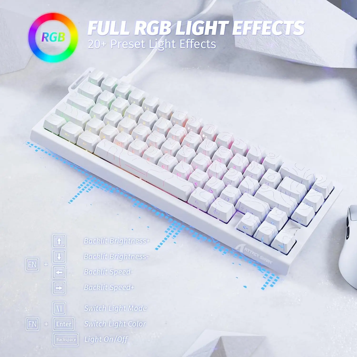 ATTACK SHARK X68 HE Rapid Trigger Mechanical Gaming Keyboard - Image 5