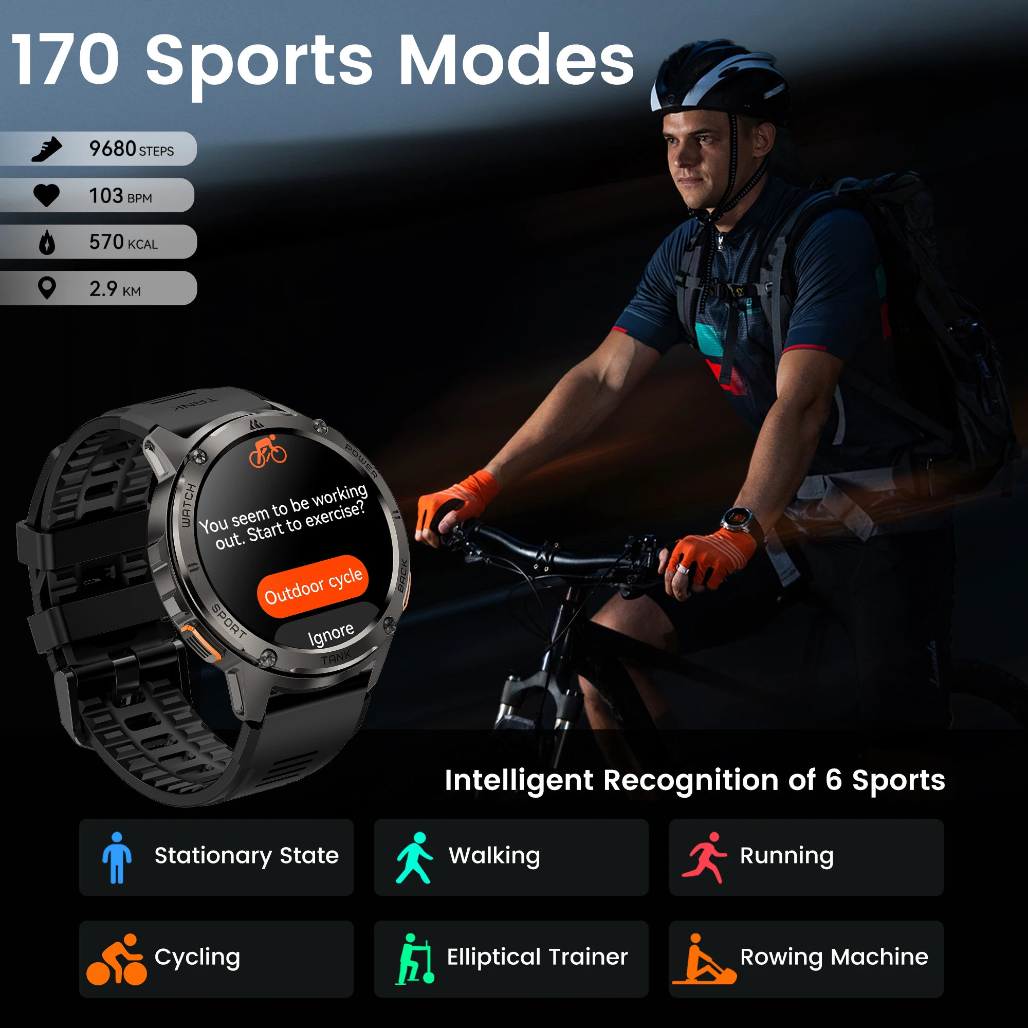 KOSPET TANK T3 Smart Watch For Men - Image 3