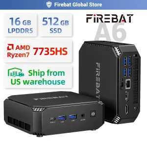 Firebat A6 Mini PC AMD R7 7735HS 8-core 16-thread Computer - Thumbnail Image 1
