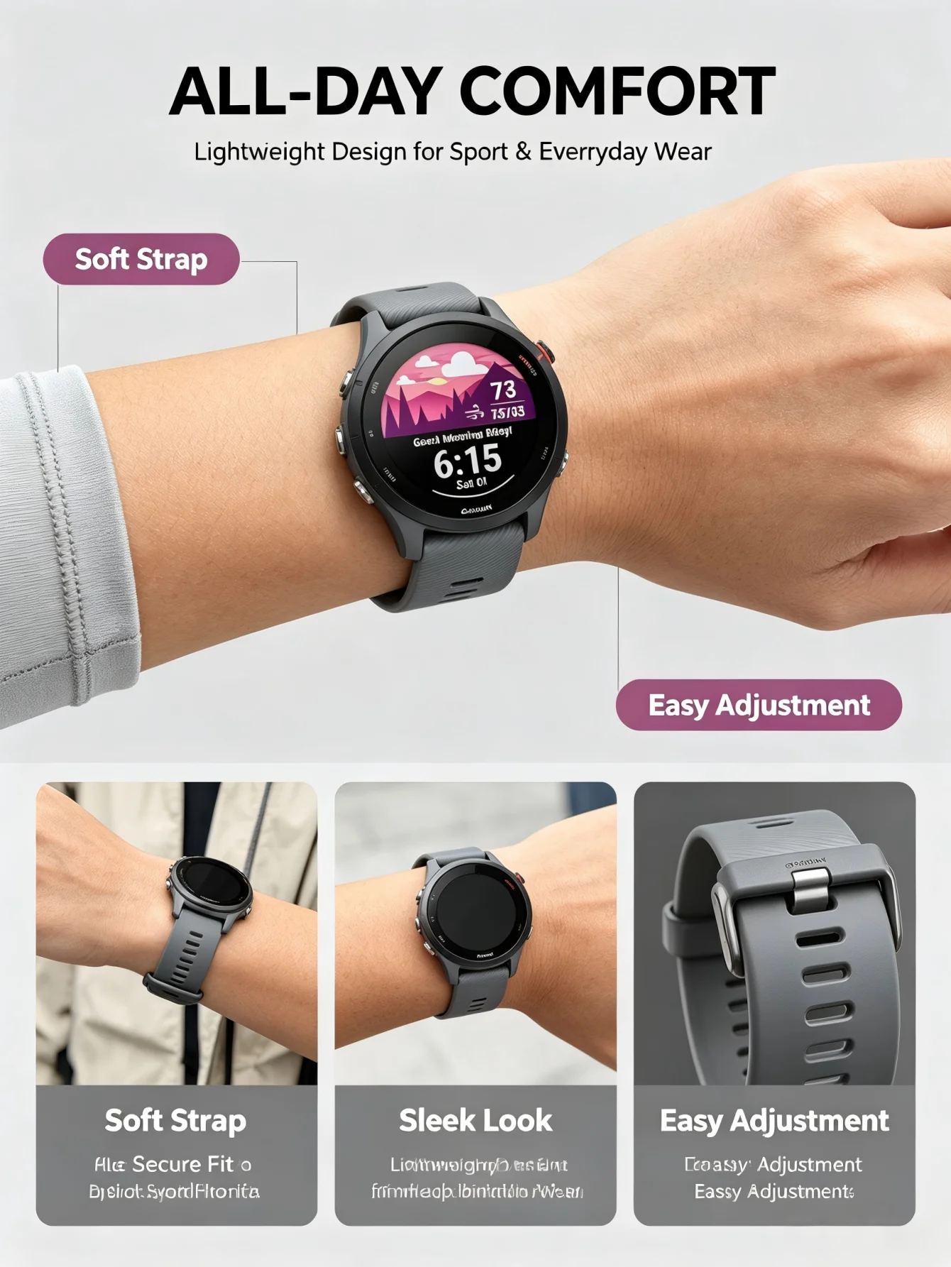 Garmin Forerunner 255 46mm Sports Smartwatch - Image 4