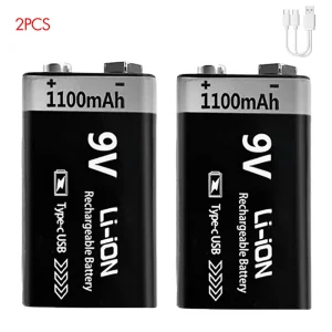 Kuugro USB 9V Rechargeable Battery 1100mAh