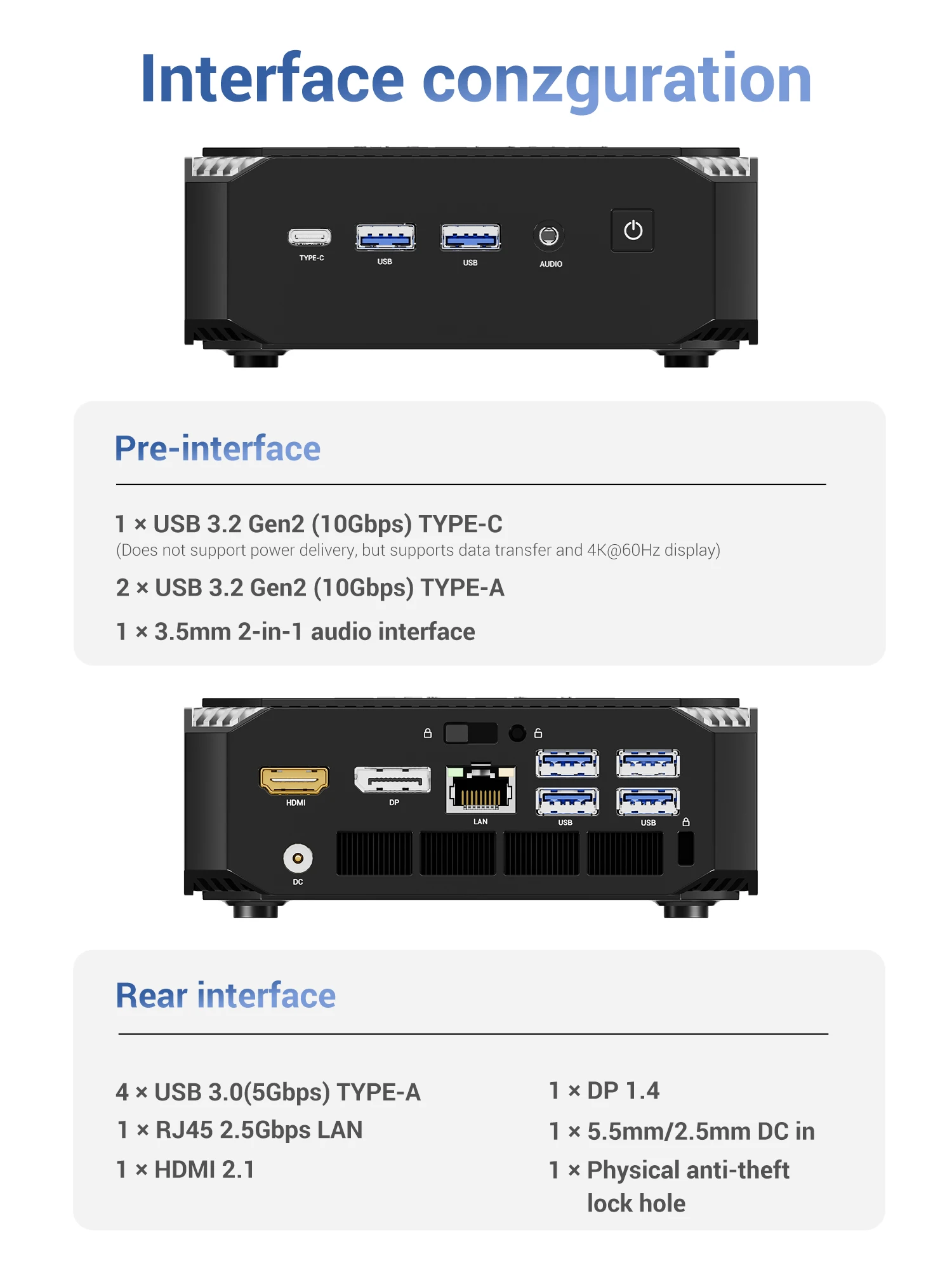 Firebat A6 Mini PC AMD R7 7735HS 8-core 16-thread Computer - Image 4