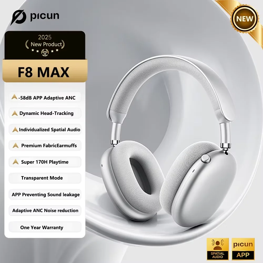 Picun F8 Pro ANC Wireless Headphones - Image 8