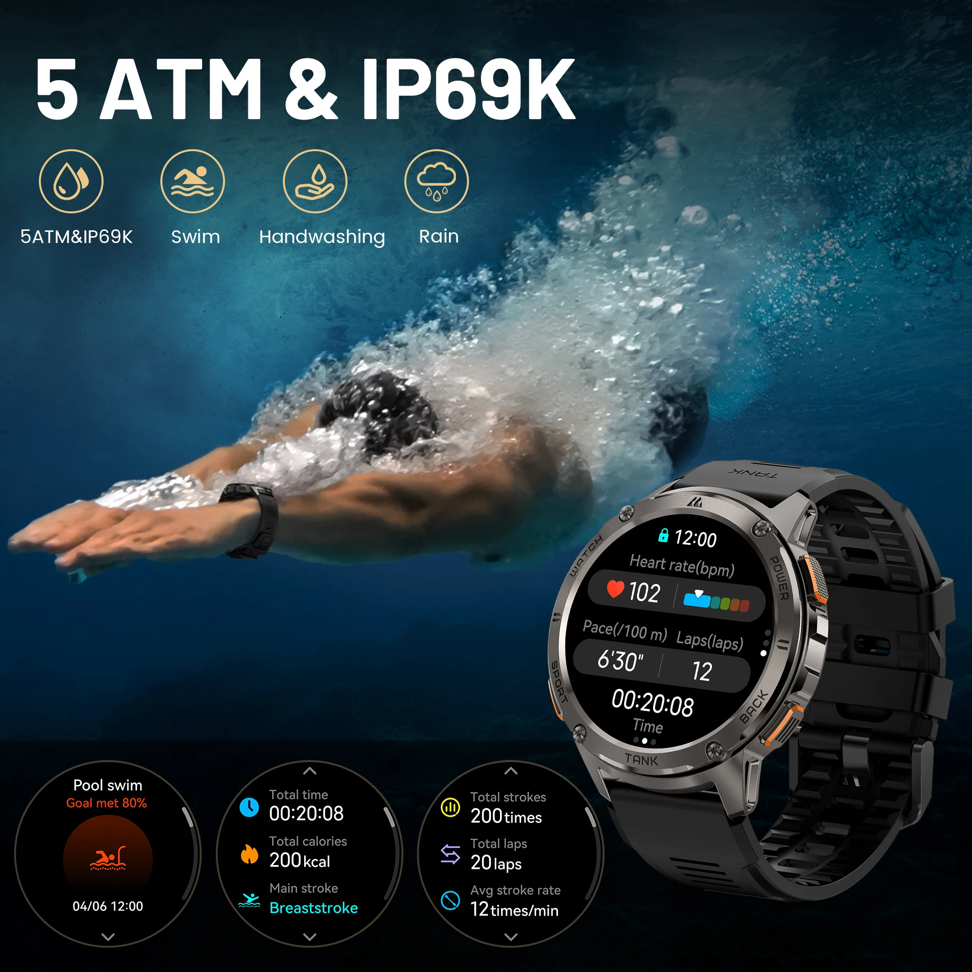KOSPET TANK T3 Smart Watch For Men - Image 5