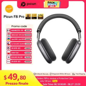 Picun F8 Pro ANC Wireless Headphones - Thumbnail Image 2