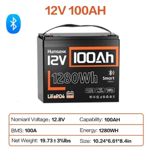 Humsienk 12V 100Ah 150Ah 320Ah 314Ah 640Ah LiFePO4 Rechargeable Lithium Battery - Thumbnail Image 7