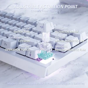 ATTACK SHARK X68 HE Rapid Trigger Mechanical Gaming Keyboard - Thumbnail Image 3