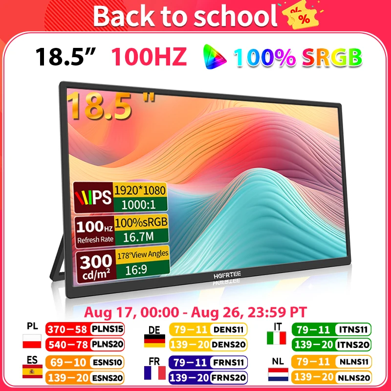 HGFRTEE 18.5inch 100Hz Portable Monitor - Image 2
