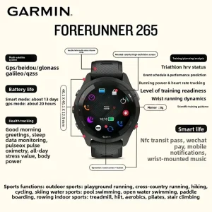 Garmin Forerunner 265 GPS 46mm Smartwatch - Thumbnail Image 7