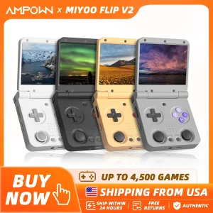 MIYOO FLIP V2 Handheld Game Players 3.5''