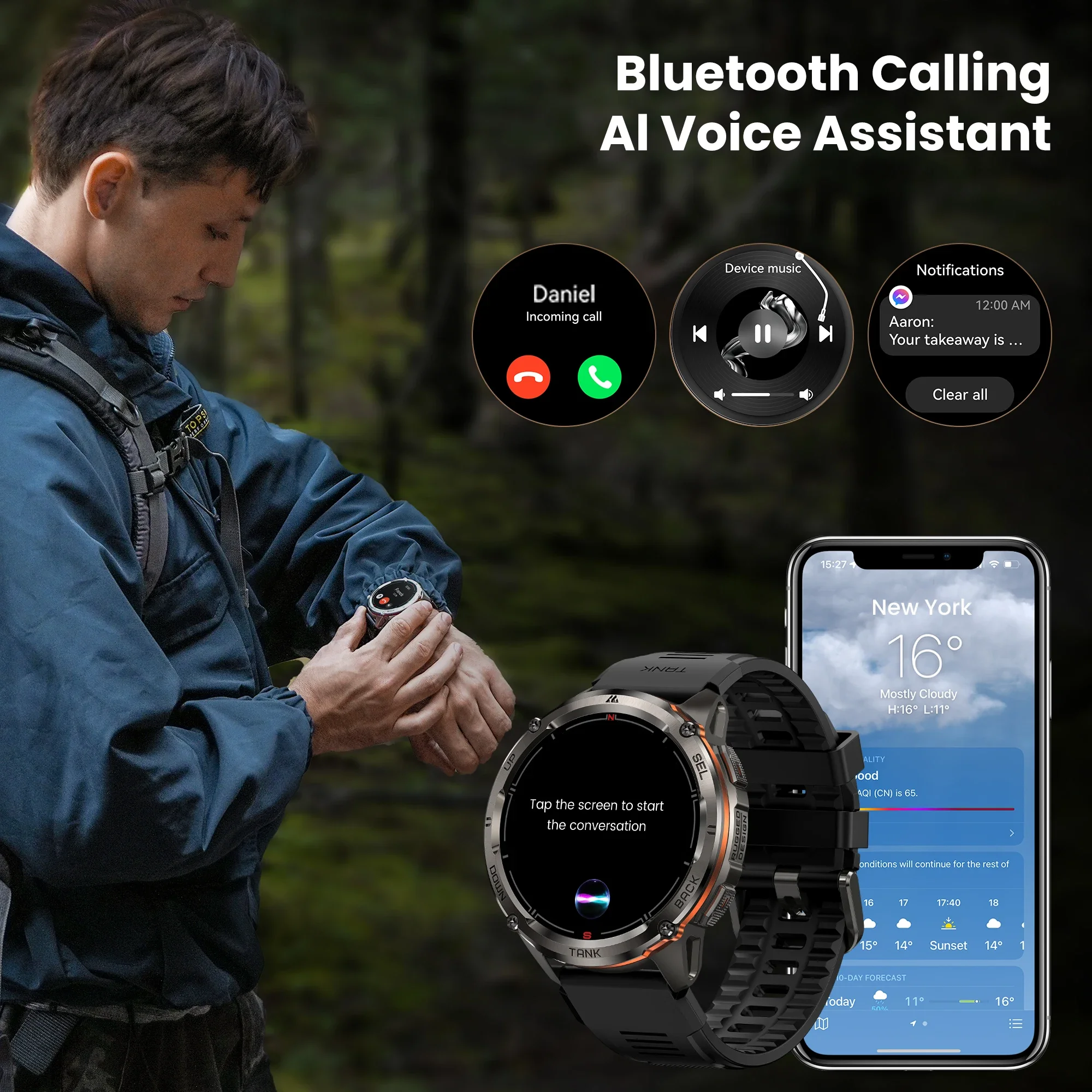 KOSPET TANK T3 Ultra 2 GPS Smart Watch for Men - Image 6
