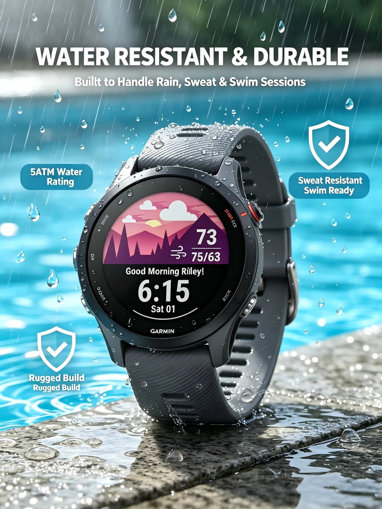 Garmin Forerunner 255 46mm Sports Smartwatch - Image 2