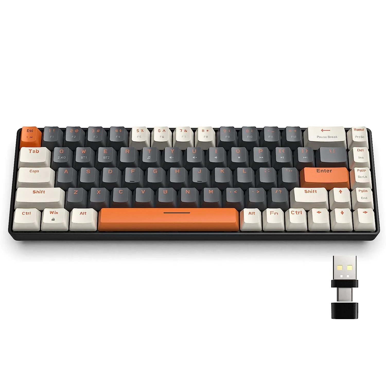 RK68 60% Wireless Mechanical Keyboard, - Image 1
